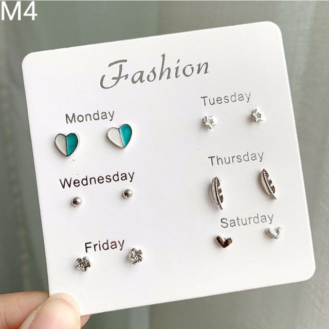 Set 6 hoa tai phong cách, cá tính