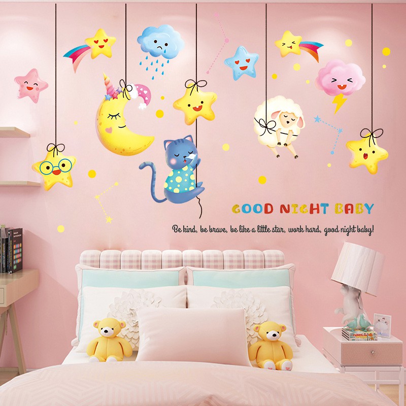 Decal dán tường goodnight baby HM94005