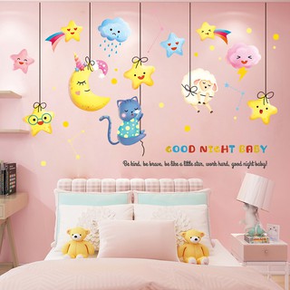 Decal dán tường Trăng Sao TE35