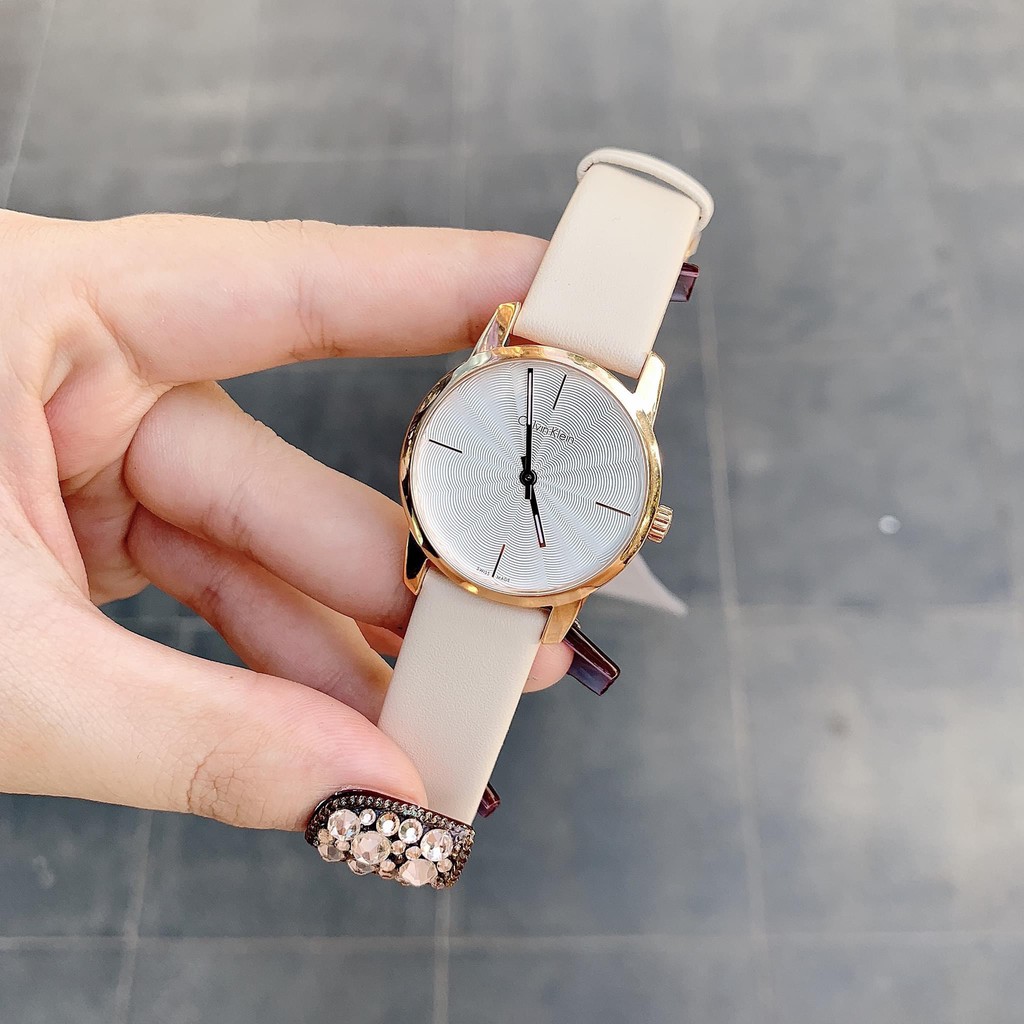 Đồng hồ nữ chính hãng Calvin Klein K2G236X6 - Máy Quartz pin Thụy Sĩ - Kính khoáng- Dây da