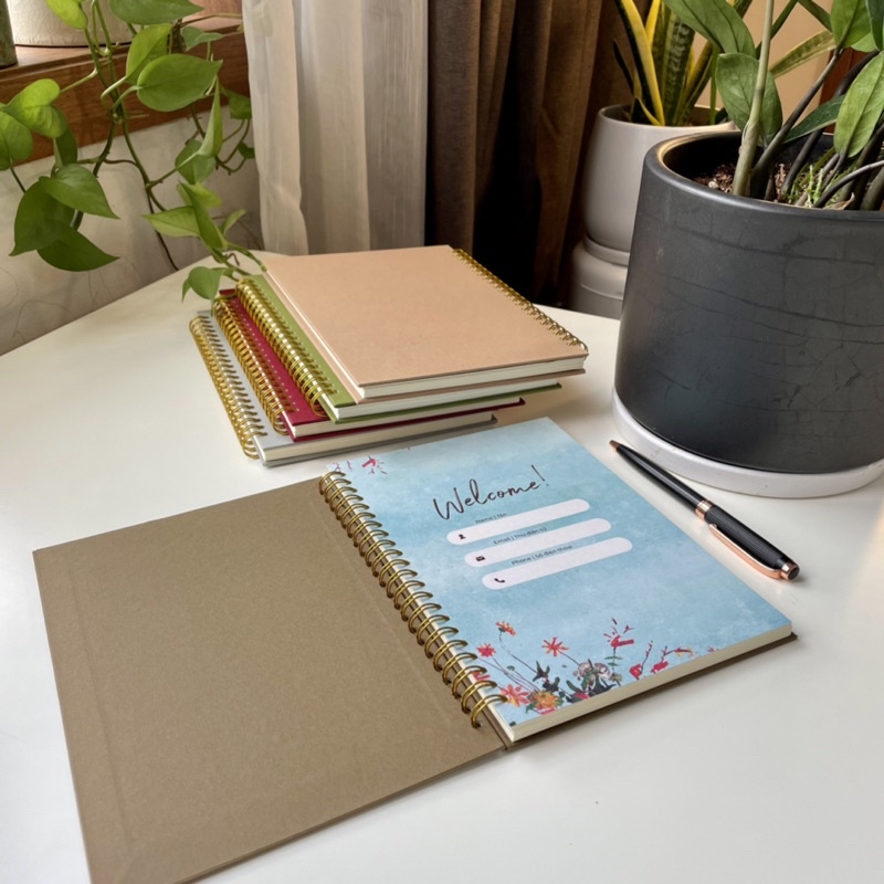 Sổ Tay Ghi Chép - Kích Thước A5 - Bìa giấy Mỹ Thuật - Màu Nâu Cafe