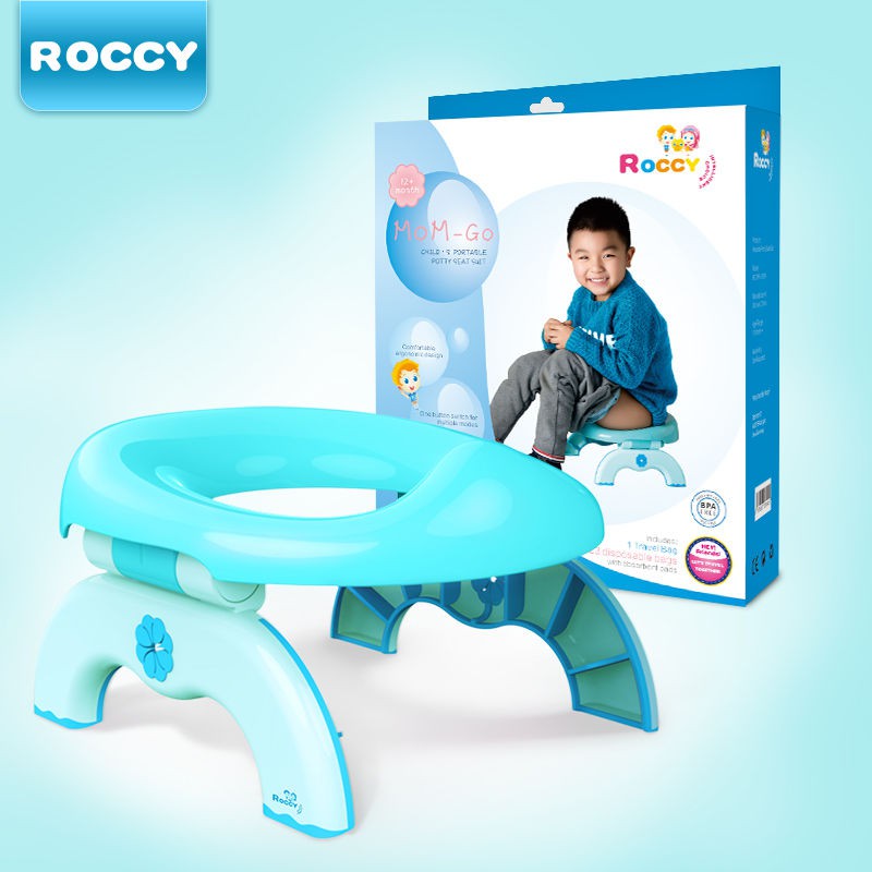 nhà vệ sinh di động ROCCY ô tô trẻ em bồn cầu, bệ ngồi toilet có thể gập lại cho bé, bé nam và nữ