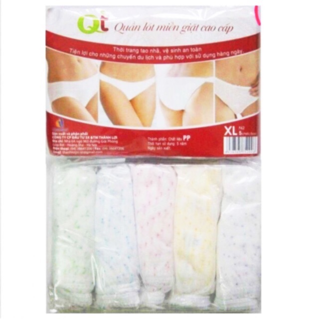 Set 5 Quần lót dùng 1 lần cho mẹ sau sinh, quần lót giấy cotton an toàn - Monnie Kids