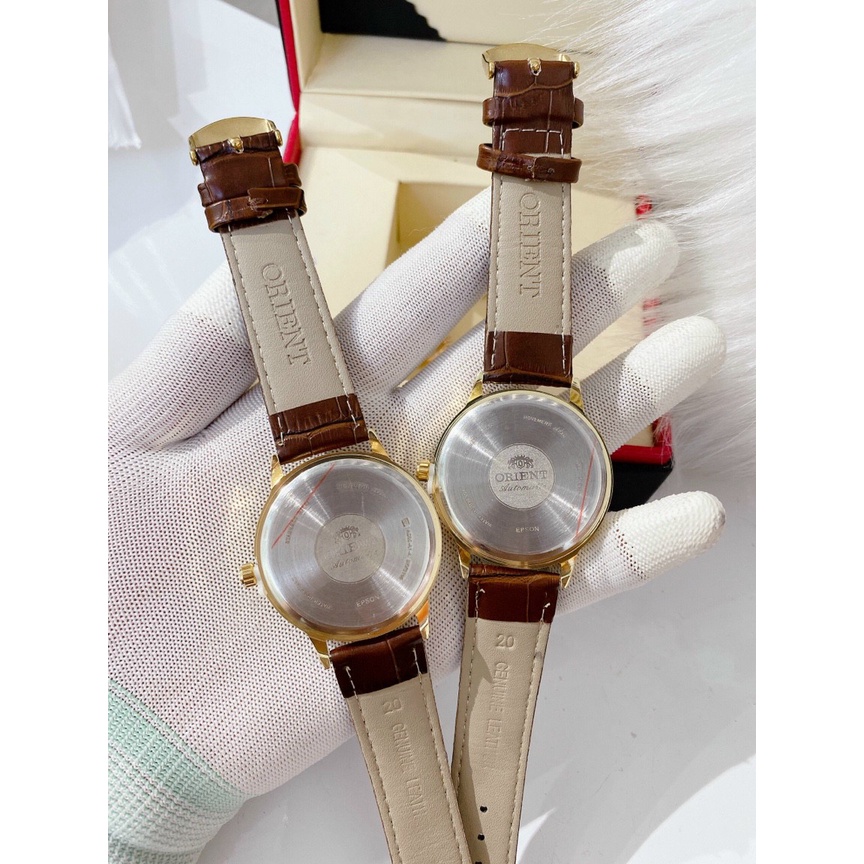 ĐỒNG HỒ NAM ORIENT MÁY QUAZT - DÂY DA XỊN - MẶT VÀ ĐÁY MẠ VÀNG 14K | BigBuy360 - bigbuy360.vn
