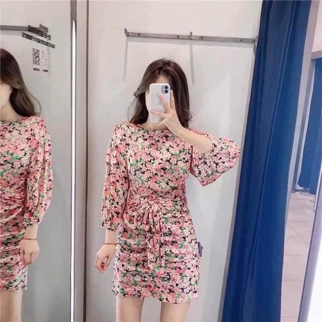 Đầm zara Auth lụa new tag