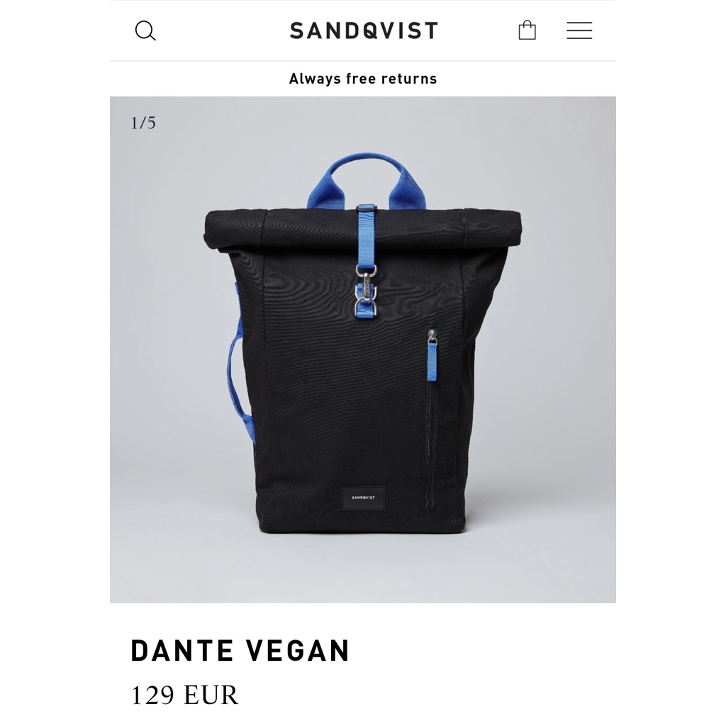 Ba lô laptop 15 inch Sanqvist Dante Vegan chính hãng chính hãng