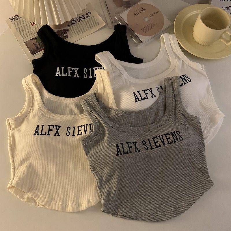 Có Miếng Đệm Ngực! Áo Yếm Nữ Mùa Hè In Họa Tiết Có Thể Mặc Được Áo Không Tay Nữ