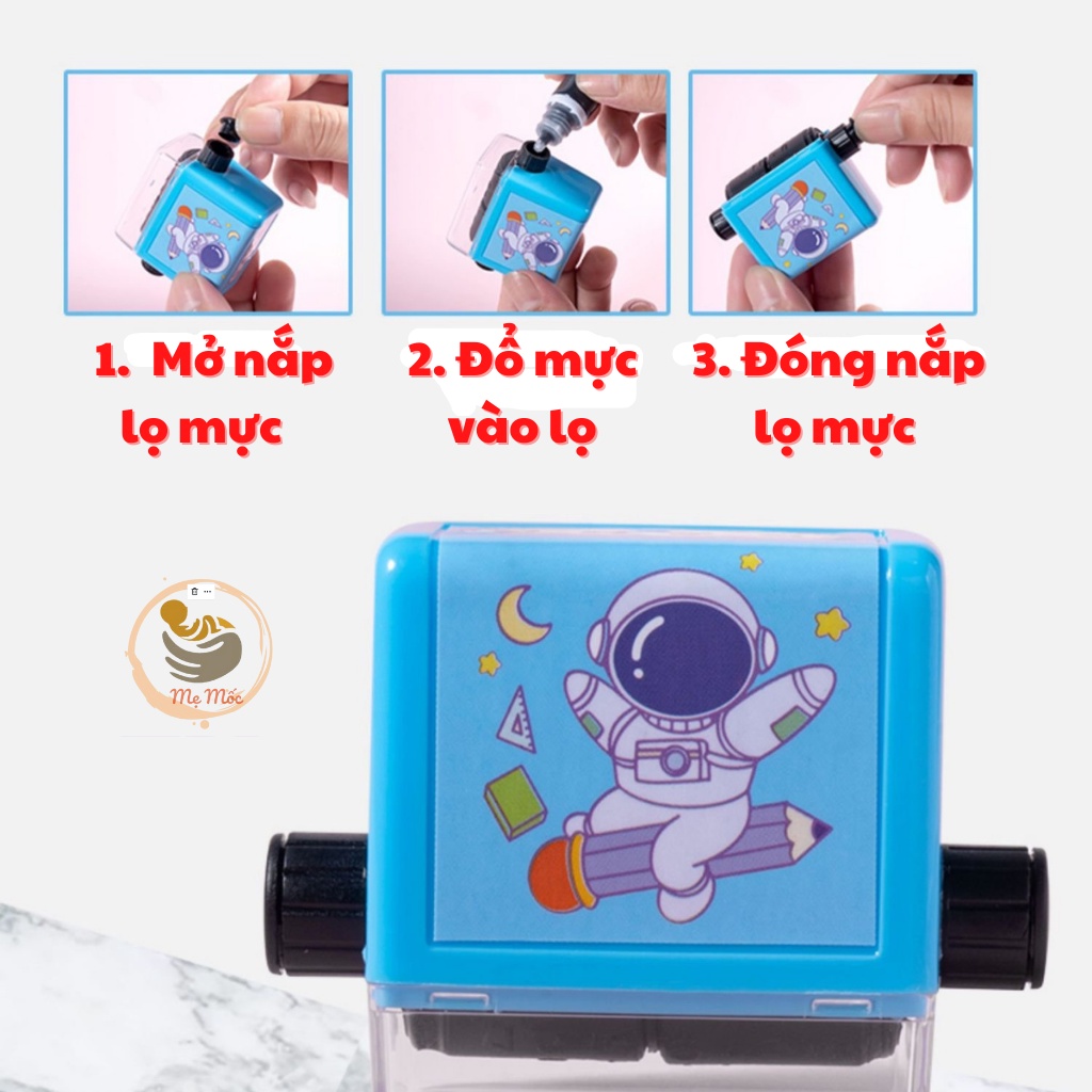 Đồ Chơi Con Lăn Phép Tính Mẹ Mốc Shop Cho Bé Học Toán Tặng Kèm Hộp Mực, Máy In Con Lăn Tạo Phép Tính Cho Bé Qc