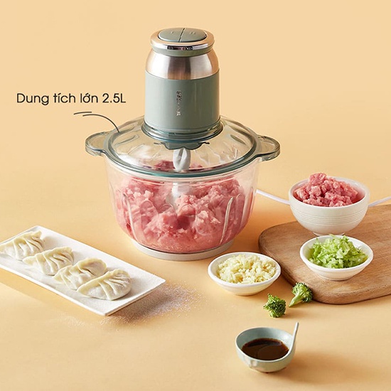 Máy xay Bear QSJ-C04R8S xay thịt, thực phẩm, đồ sống công suất 350W, cối xay 2,5L