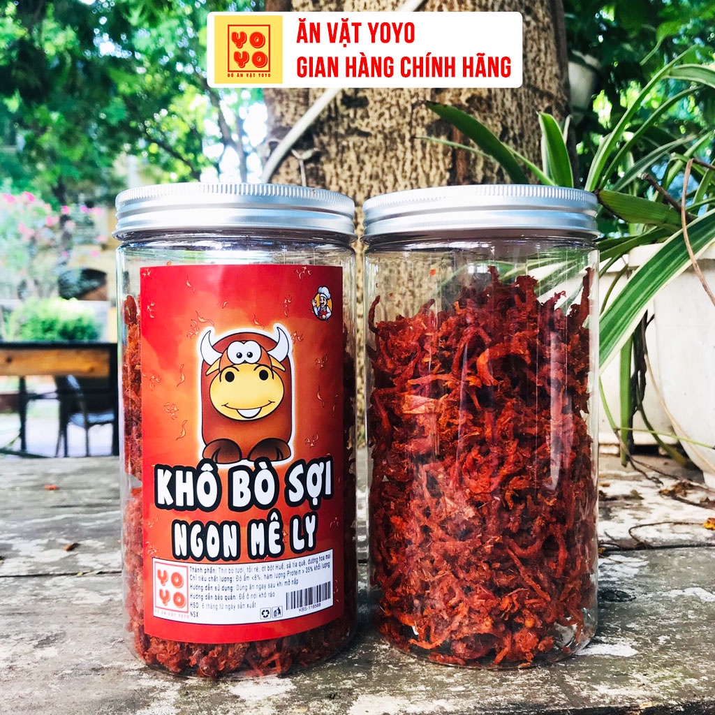 Khô bò xé sợi hũ 300g thơm ngon đồ ăn vặt YOYO