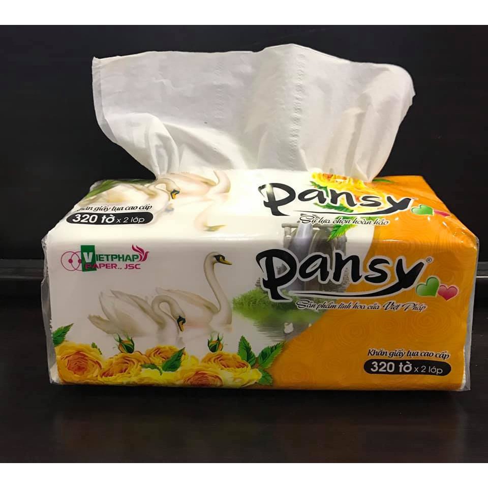 Giấy rút lụa Pansy 320 tờ [Giấy lụa loại 1]