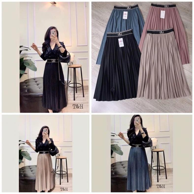 chân váy xếp ly quảng châu cạp chữ | BigBuy360 - bigbuy360.vn