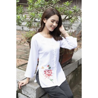 Bộ Bà Ba Thêu Hoa Phù Dung ⚡ Freeship ⚡ Hàng Chất Lượng Cao