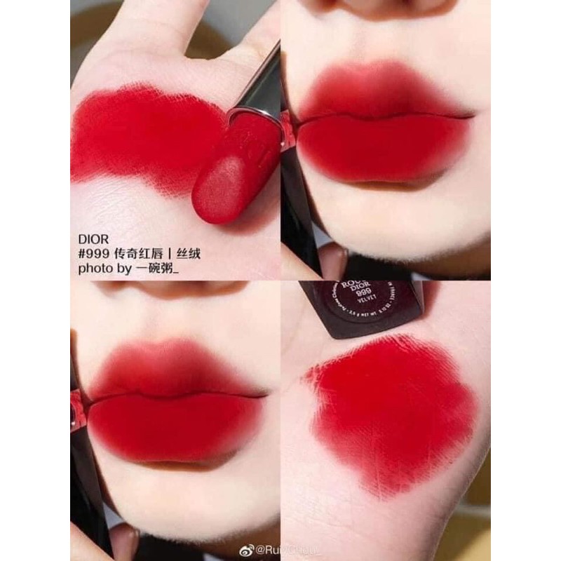 CHÍNH HÃNG - SON LÌ THỎI NHUNG ROUGE DIOR VELVET LIPSTICK 999, 840