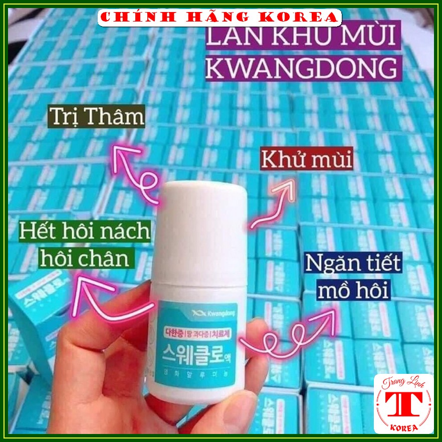 Lăn khử mùi, Lăn nách Kwangdong hàn quốc chai 30ml, tranglinh