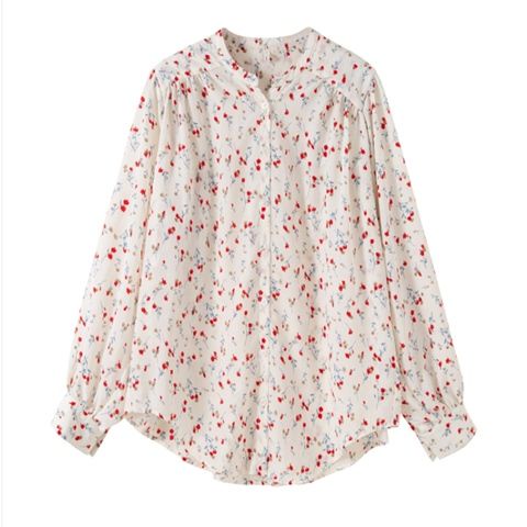 Áo Sơ Mi Voan Hoa Thời Trang Xuân Thu Dành Cho Nữ