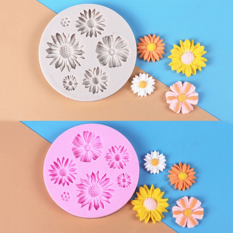 Khuôn silicone tạo hình làm bánh hình hoa cúc nhỏ