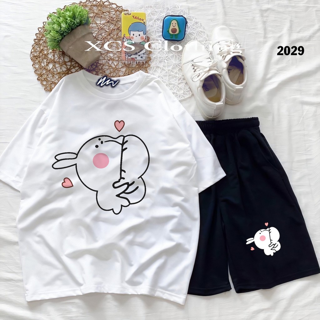 Đồ Bộ Hoạt Hình Unisex – Aossi , Set Cartoon, Freesize, Thun Cotton, Nam Nữ Đều Mặc Được