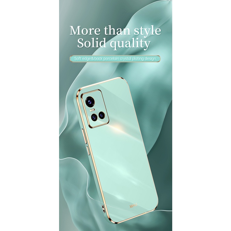Ốp điện thoại silicone mềm chống sốc 6D sang trọng cho VIVO Y33t Y55 5G Y21 Y21t Y21s Y20 Y20i Y20s G Y15s Y15a Y01 Y12a Y12s Y31 Y51 Y17 Y15 Y12 TPU lưng viền vuông trọng dành
