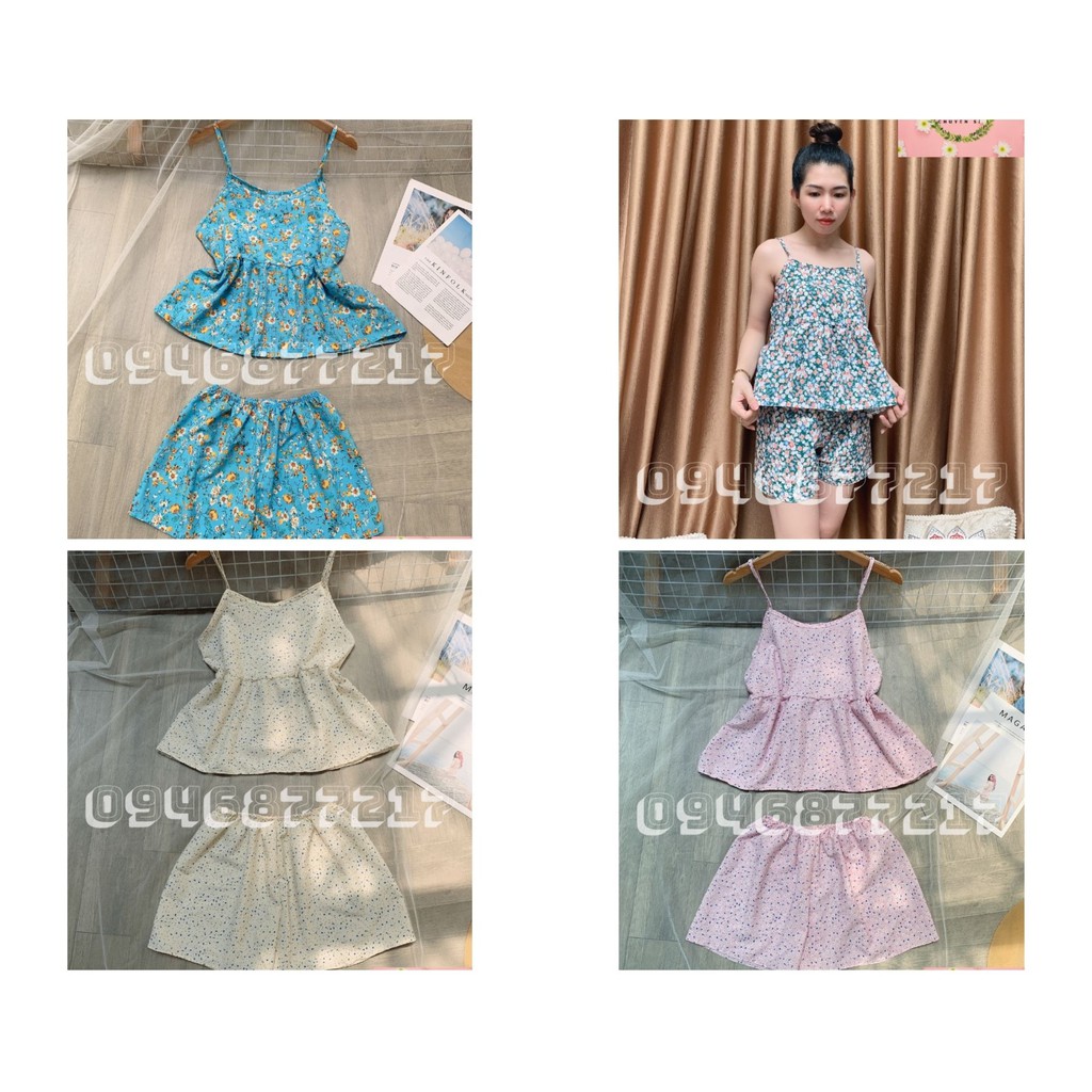 Đồ bộ nữ ngắn mặc nhà vải LỤA XỊN MỊN MÁT nhiều họa tiết freesize, mát mẻ, phù hợp mùa hè M4 | BigBuy360 - bigbuy360.vn