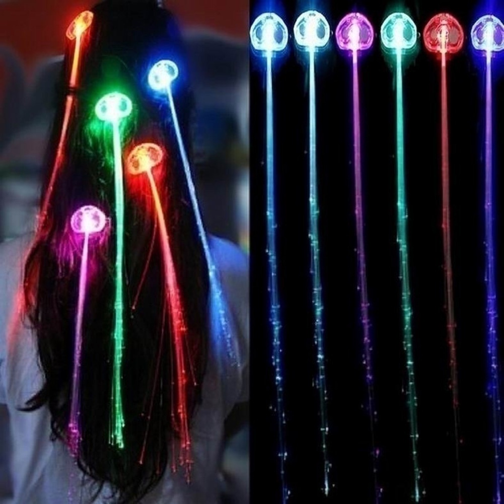 Dây tết tóc có đèm LED phát dáng dành cho trang trí tiệc tùng/Halloween