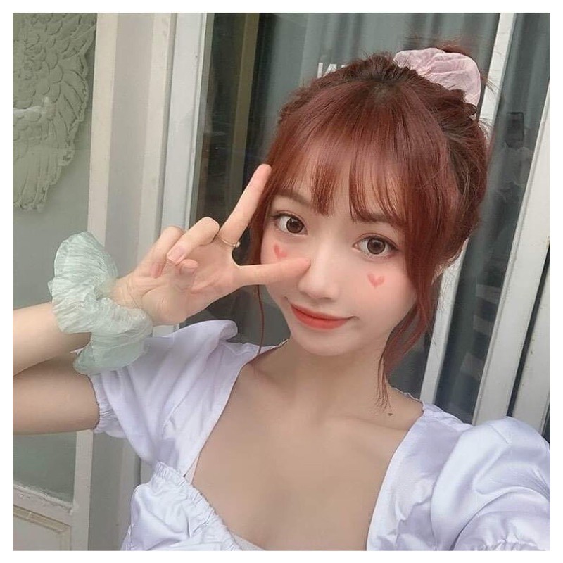 Chun cột tóc scrunchies voan mỏng nhẹ