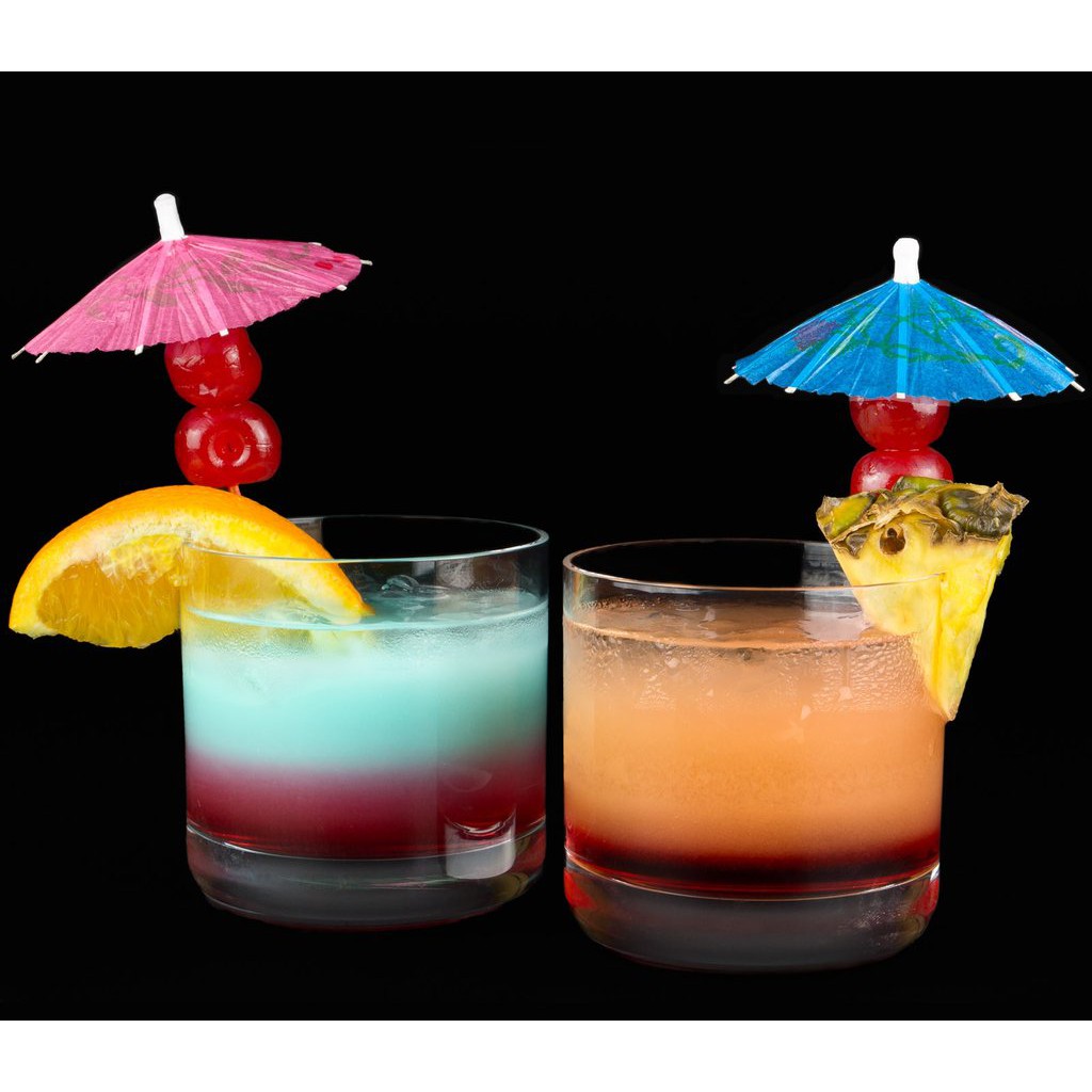 Hộp 100 cocktail Parasol Drink Umbrellas, ô giấy trang trí Cocktail, ô dù giấy trang trí bánh sinh nhật