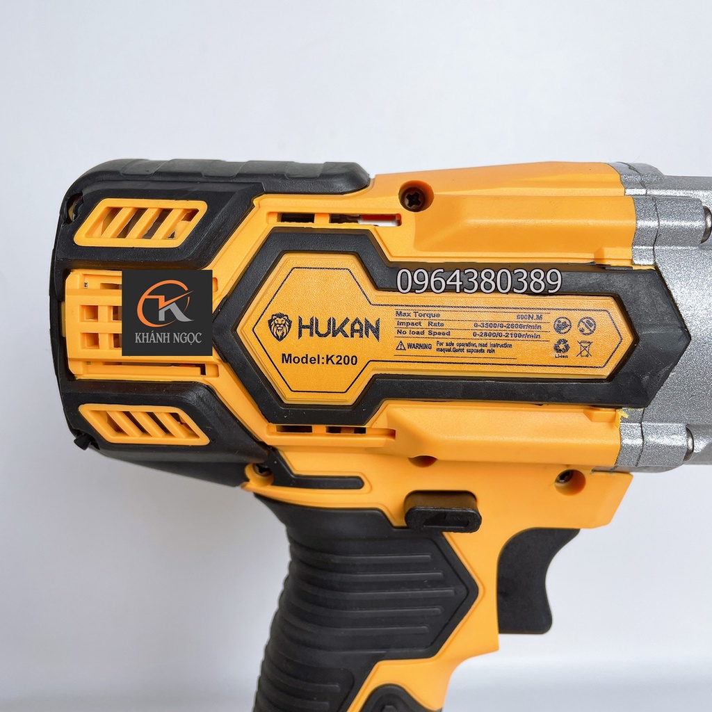 Máy siết bulong dùng pin HUKAN K200 - Lực siết 600Nm Mạnh Mẽ