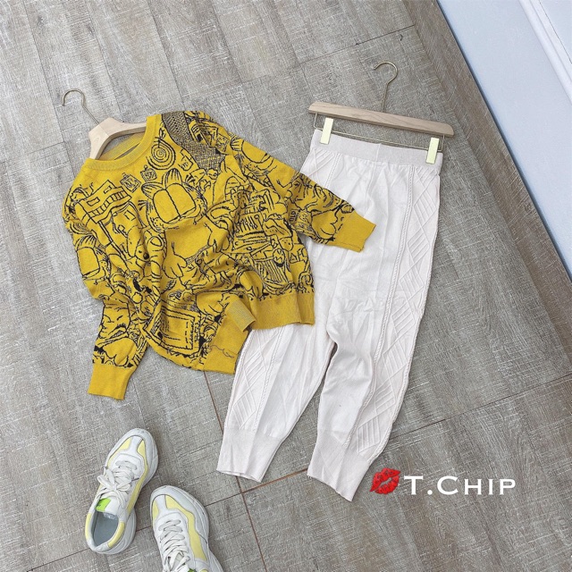 BÁN SỈ SÉT BỘ LEN MÀU VÀNG CHO NỮ | BigBuy360 - bigbuy360.vn