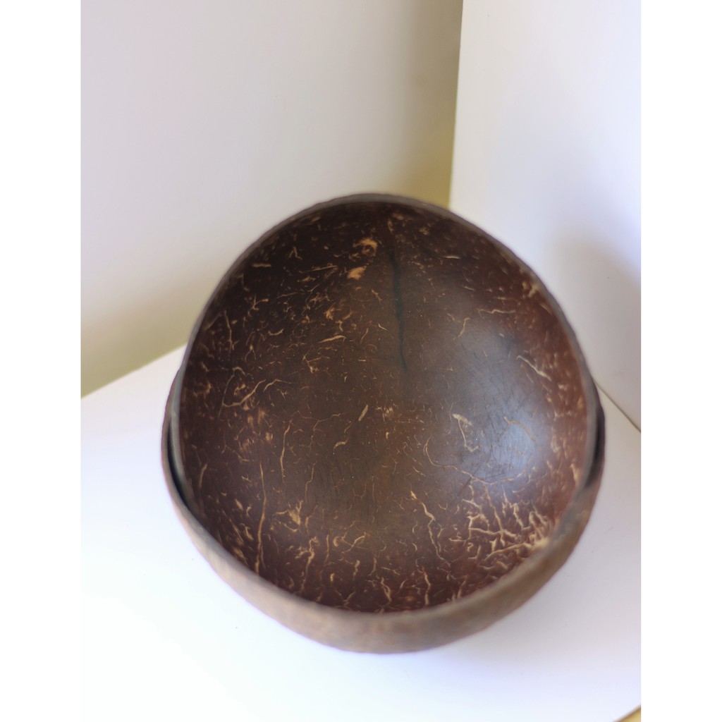 [Xanh Suốt] Bát Gáo Dừa- Coconut Bowl- Bát Gáo Dừa Dày, Vừa Tay Trộn Salad, Hoa Quả, Trang Trí Hoặc Decor