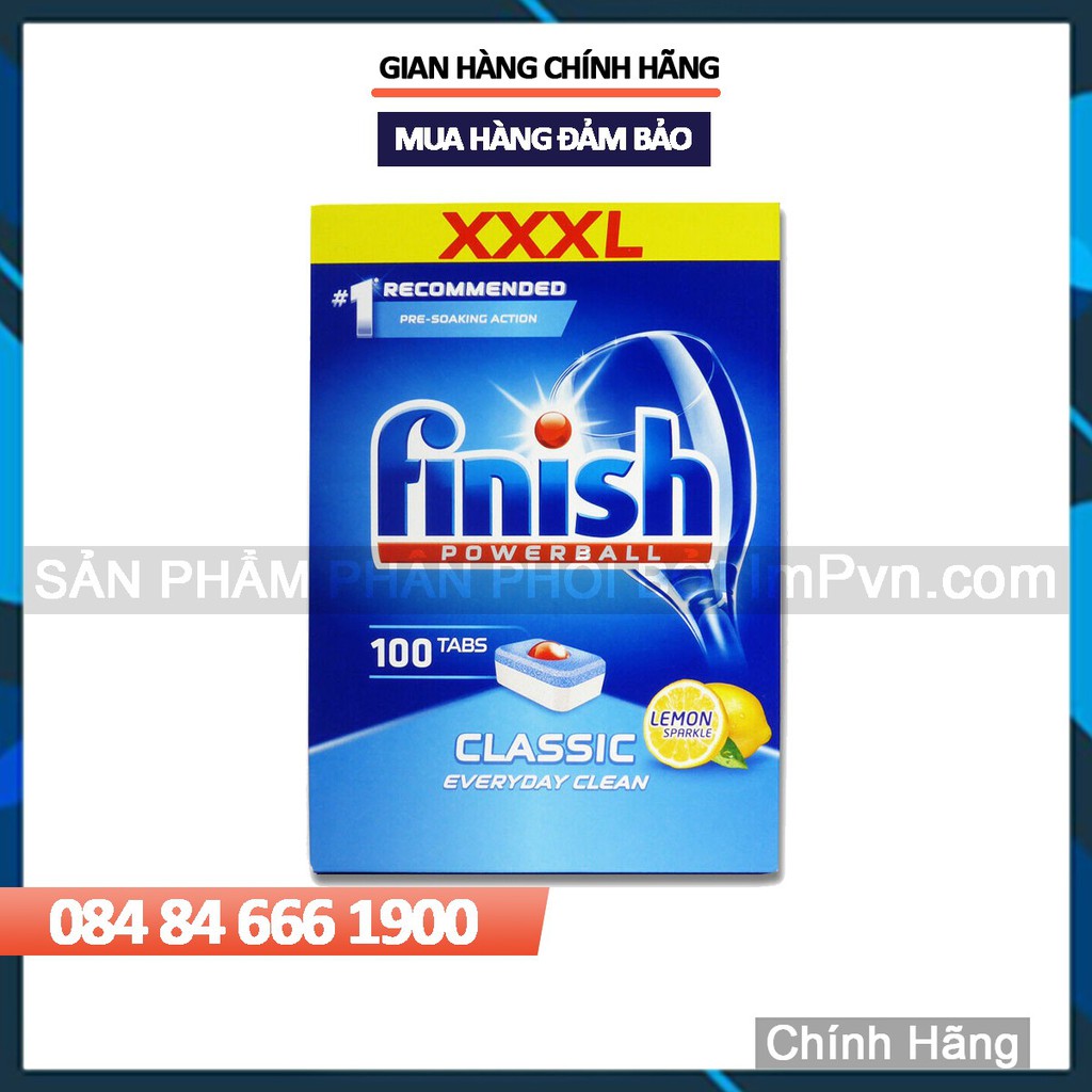 Viên rửa bát Finish Classic 110 viên mẫu 2021 (100 viên, 110 viên &amp; 120 viên mẫu cũ)