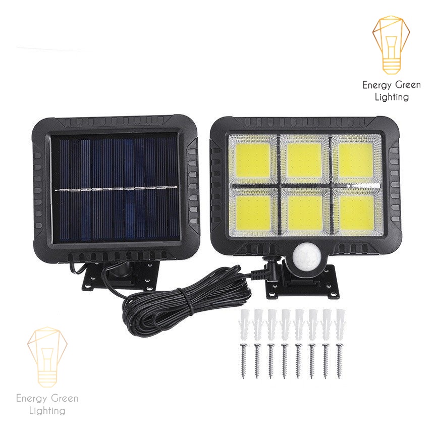 Combo Đèn Energy Green Lighting Led Năng Lượng Mặt Trời 56 Mắt ( 100-120 COB) Pin Tách Rời - Cảm Biến Chuyển Động