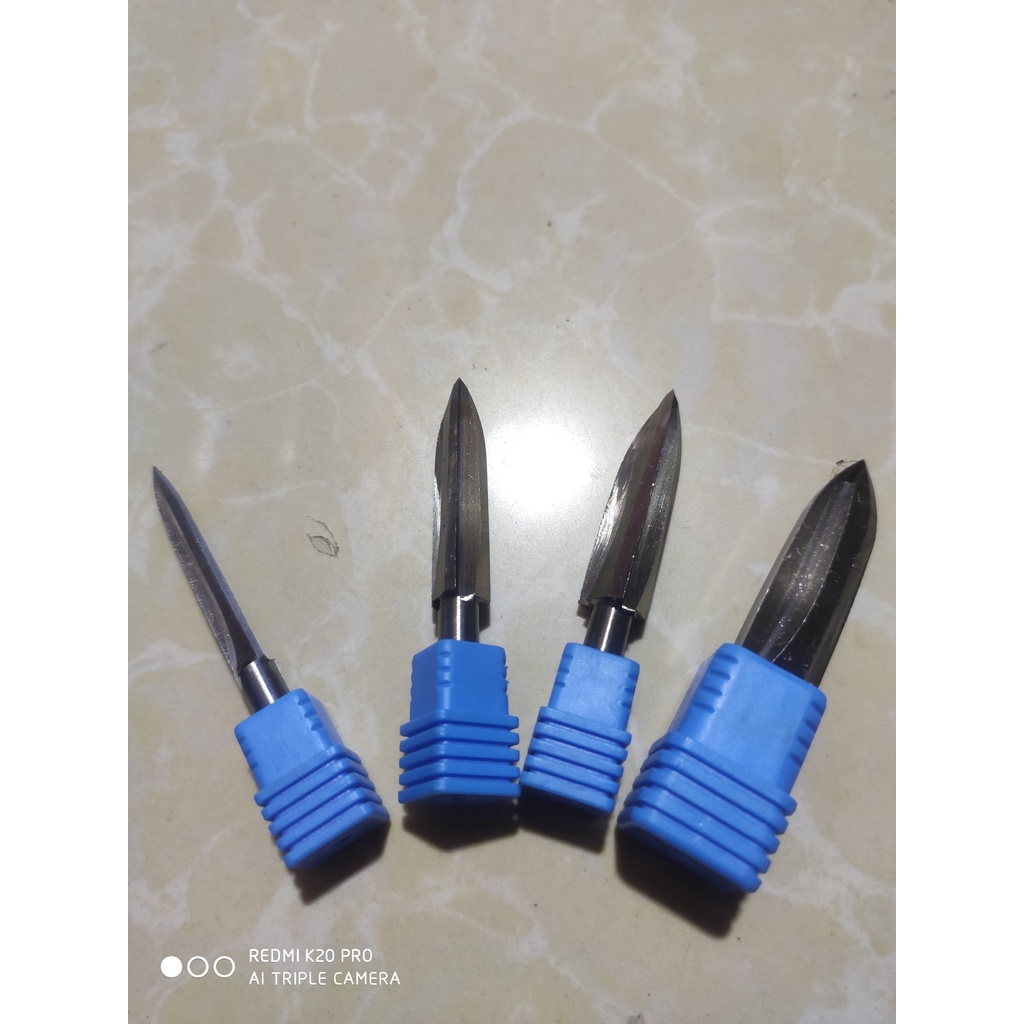 Mũi nhọn lũa gỗ điêu khắc, chạm trổ mài khắc 6mm lưỡi dài sử dụng máy mài khuôn cầm tay
