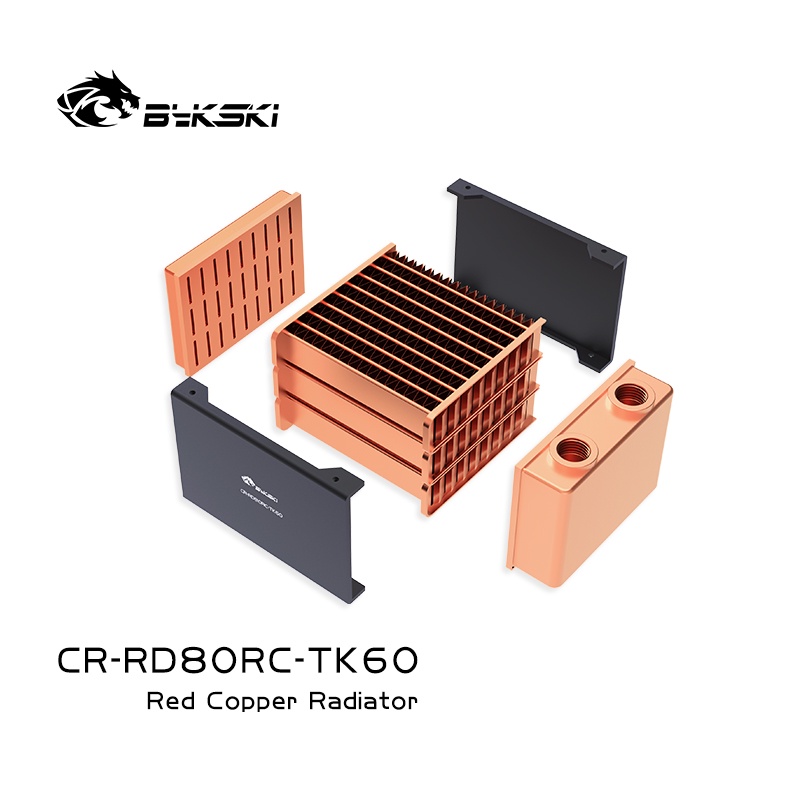 Két làm mát Radiator tản nhiệt nước custom dùng fan 80mm Bykski CR-RD80RC-TK60