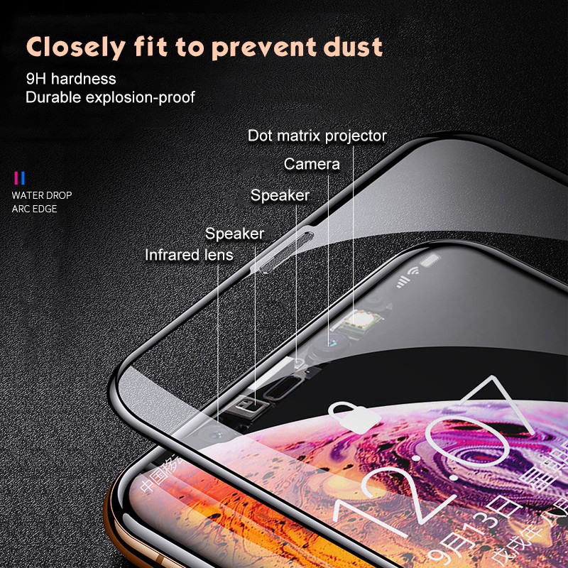 Kính cường lực bảo vệ màn hình thích hợp cho iPhone 11 Pro Max 8 7 6s 6Plus X XR XS MAX