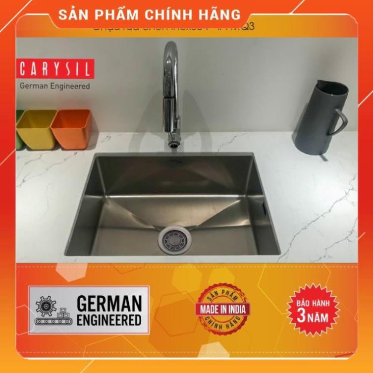 (FreeShip) Chậu Rửa Bát CARYSIL Inox304 - Nhập Khẩu 100% Ấn Độ - MQ3 - 610x440mm