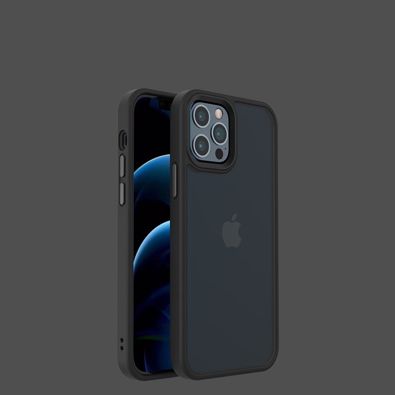 ỐP LƯNG IPHONE HARMONY CHỐNG SỐC LƯNG MỜ NÚT BẤM KIM LOẠI GÓC VIỀN DẺO CHO IPHONE 11