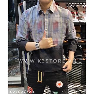 Áo sơ mi nam tay dài wash loang 2 màu chất liệu vải kaki nhật hàng thiết kế K3 STORE