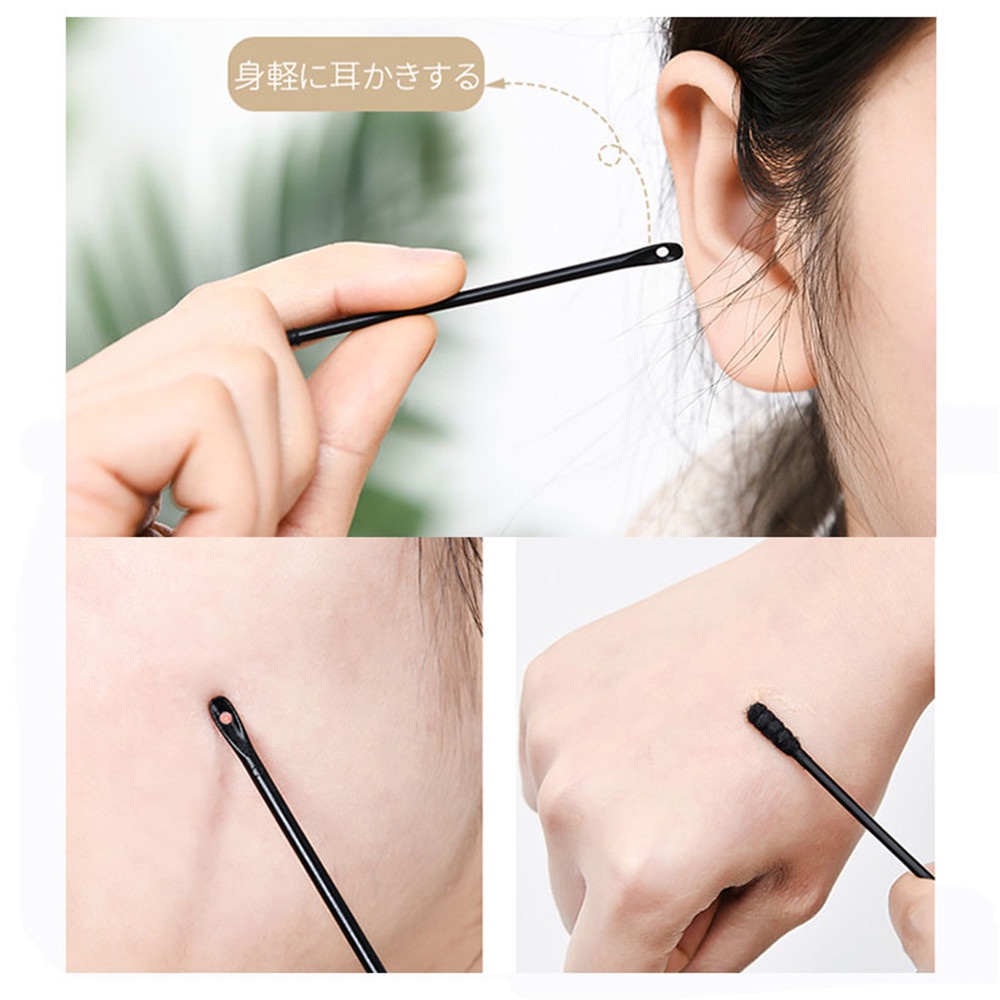 [Hàng mới về] Bộ 10 / 100 cái tăm bông cotton diệt mụn đầu đen dùng 1 lần