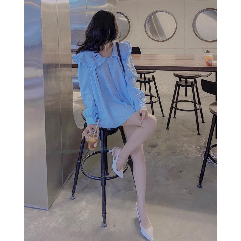 Áo sơ mi bánh bèo mẫu mới 2021