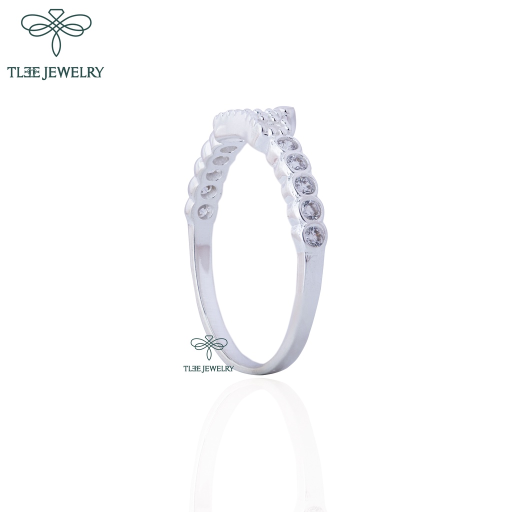 Nhẫn bạc nữ TLEE vương miện ba chóp xinh xắn TleeJewelry A0134