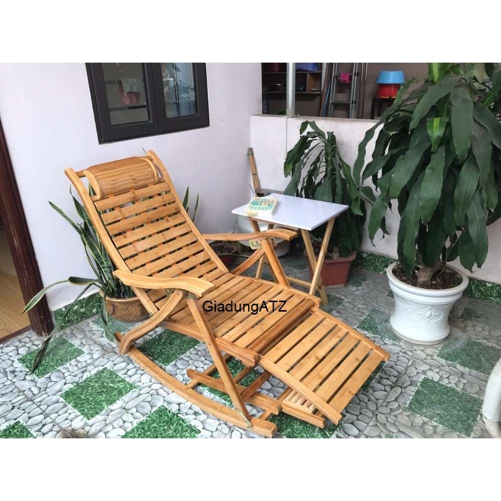 Ghế Tre Tựa Lưng, Ghế Tre Thư Giãn, Bập Bênh, Ghế Tre Ban Công, Có Massage Chân , Ghế Tre Gấp Gọn