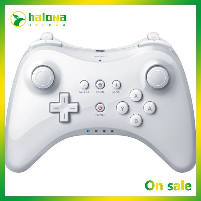 Halo Wireless Classic Pro Controller Joystick Gamepad for Nintend wii U Pro with USB Cable