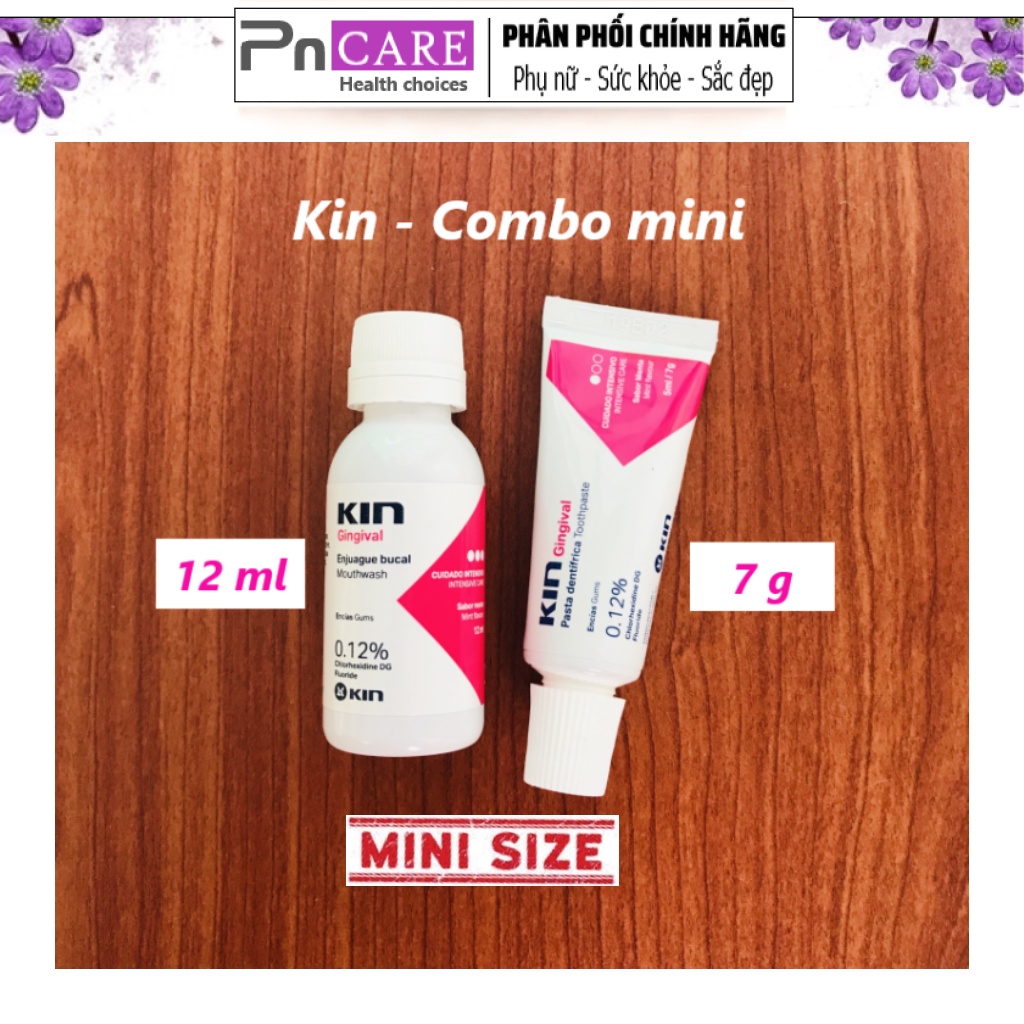 PnCARE | Combo Kin Mini - Kin Gingival ® Viêm Nướu, Viêm lợi, Nhiệt Miệng - Đi Du Lịch