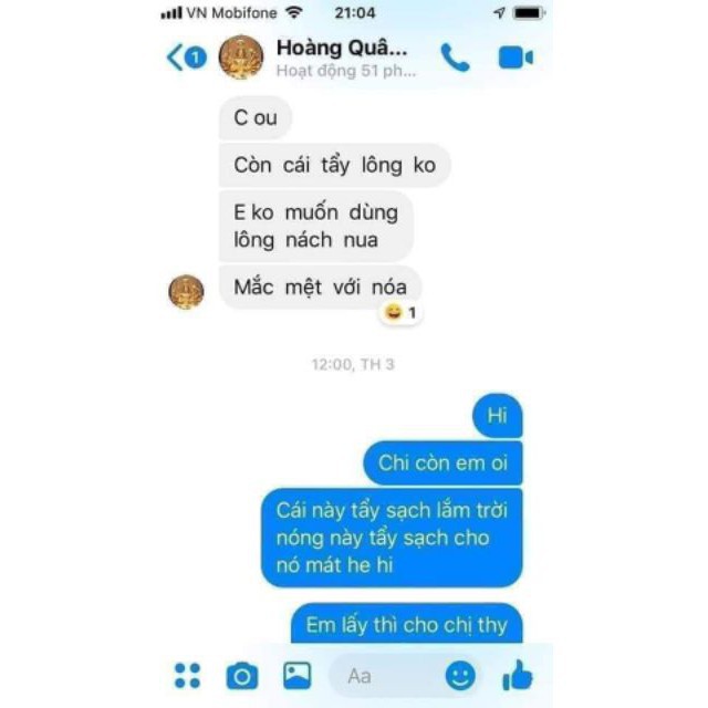 Freeship tẩy lông chân, tay, nách