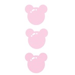 Tủ decor 3 Ngăn Mini bằng giấy Bìa cứng, Tủ đựng sticker hình Gấu , đám mây