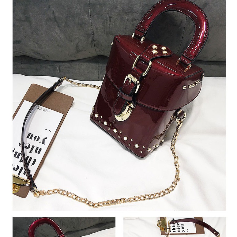 [Mã FASHIONGREEN264 giảm 10% tối đa 30k đơn từ 99k] Túi nữ hộp da bóng cao cấp, sang trọng, hàng nhập quảng châu GL55