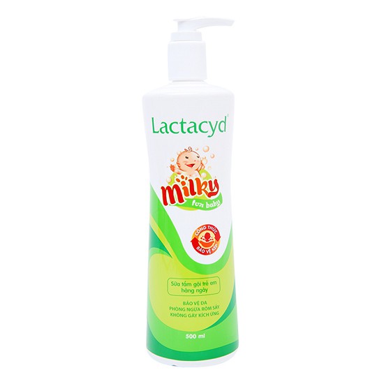 Sữa tắm gội trẻ em Lactacyd Milky 500ml