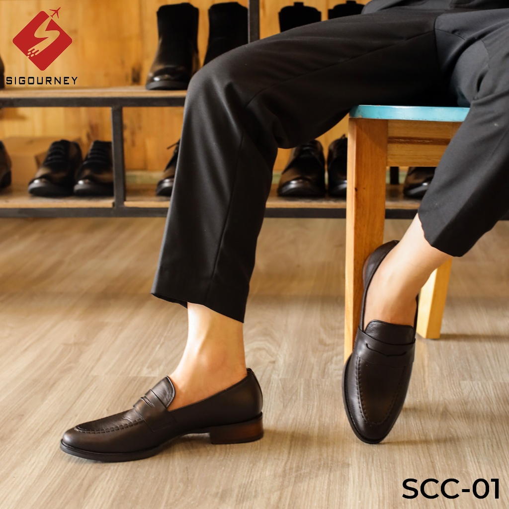 Giày loafer nam ĐẾ PHÍP cao cấp SIGOURNEY SCC-01 bảo hành 18 tháng
