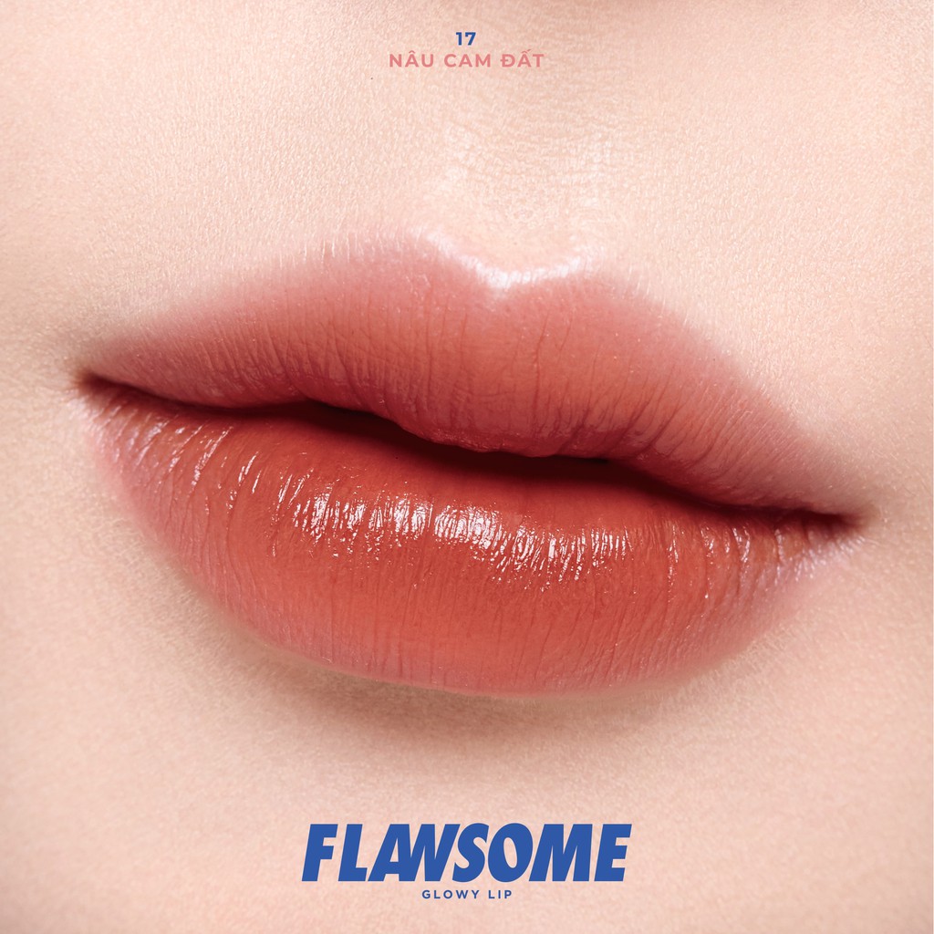 17 (Nâu Cam Đất) - Son Sáp Tint Bóng OFÉLIA FLAWSOME Glowy Lip (2g) | BigBuy360 - bigbuy360.vn